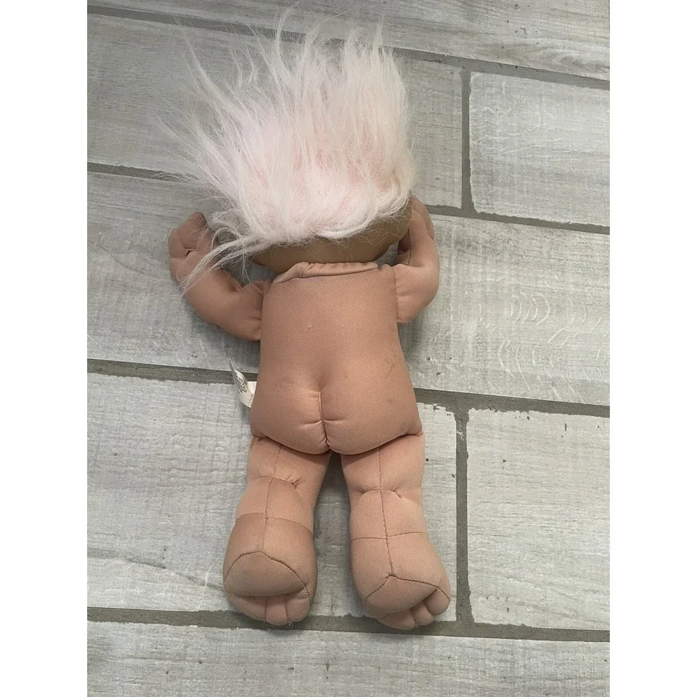 Vintage Treasure Troll Doll Pink Star Belly Button Pink‎ Hair Collectors 1991
